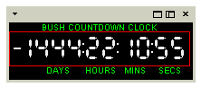 Adding the Bush Countdown Clock to Windows Active Desktop.