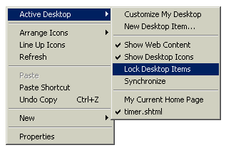 Adding the Bush Countdown Clock to Windows Active Desktop.